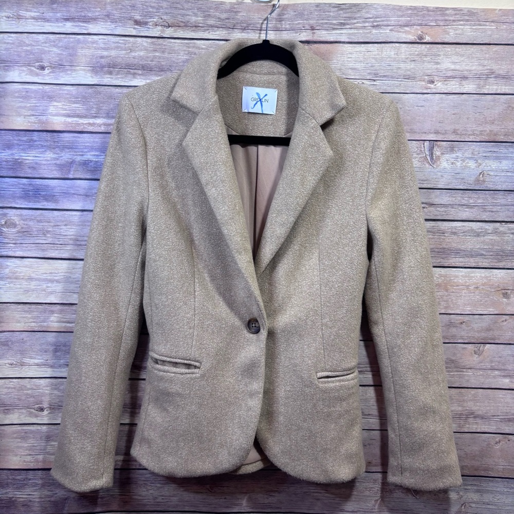 ANTHROPOLGIE Greylin Sift Cozy Tan Blazer